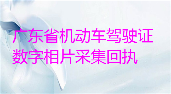 广东省机动车驾驶证数字相片采集回执