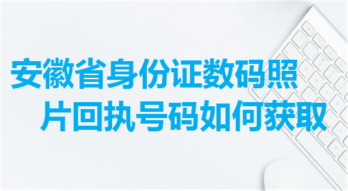 安徽省身份证数码照片回执号码如何获取