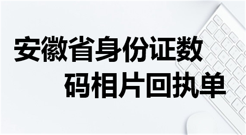 安徽省身份证数码相片回执单