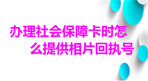 办理社会保障卡时怎么提供相片回执号