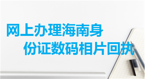 网上办理海南身份证数码相片回执